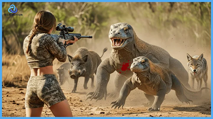 Komodo Dragon Hunting – Insane Moments Hunter Hunts Dangerous Wild Predator with Perfect Shots