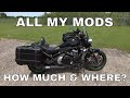 All My Mods & Accessories - Prices & Where Purchased - Kawasaki Vulcan S 650 - Arrow Givi R&G Corbin