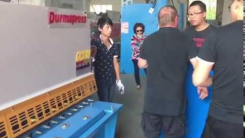 QC12Y 6x3200 hydraulic shearing machine with E21 nc control system from Durmapress