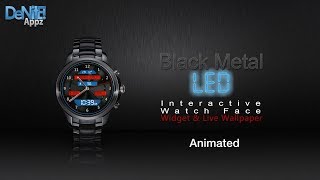 Black Metal LED HD Watch Face, Widget & Live Wallpaper screenshot 4