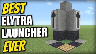 BEST ELYTRA LAUNCHER EVER 🚀 Minecraft Tutorial [Sky Limit=0 seconds]