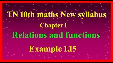 TN 10th maths new syllabus problems / sums Example 1.15