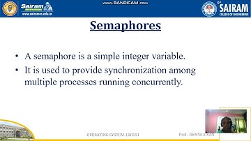 LECTURE VIDEO 18CS43 MODULE2 SYNCHRONIZATION HARDWARE REMYA