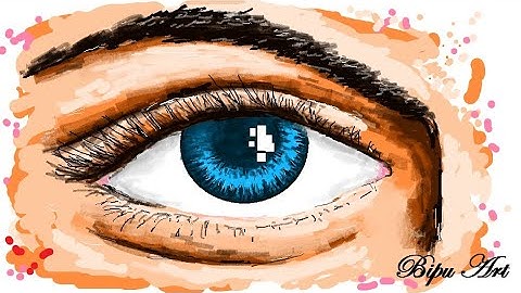 How to Draw - in computer| Eye Drawing | microsoft paint tutorial | ms paint | computer drawing