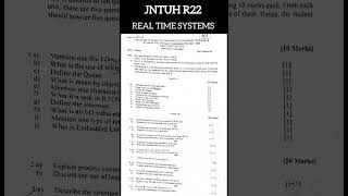 🚨 JNTUH R22 ALERT!4-1 Real Time Systems Question Paper 🔐📄 #ytshorts #shorts #jntuh
