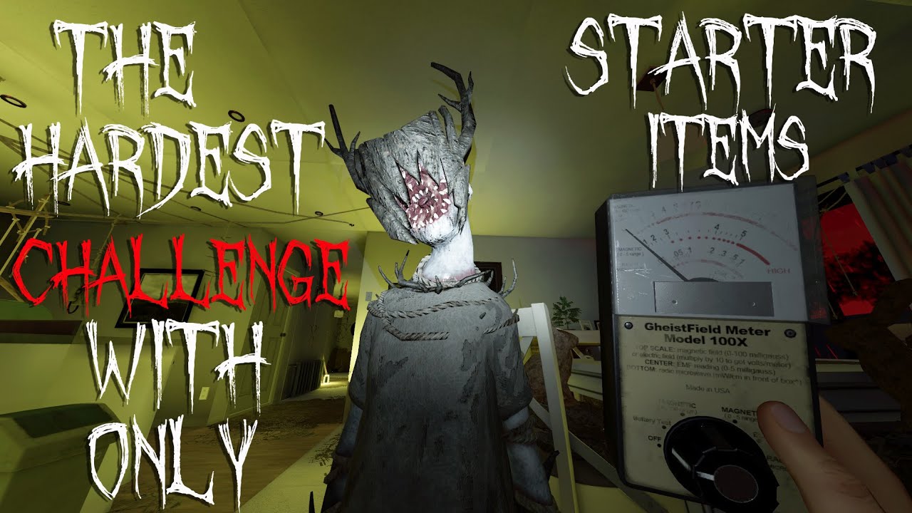 The HARDEST Challenge with ONLY Starter Items - PHASMOPHOBIA - YouTube