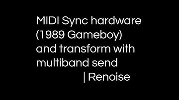 midi syncing hardware/ transforming samples with multiband send | Renoise Workflow Workout 03
