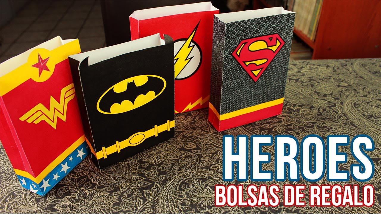 Bolsas de Regalo HEROES DC COMICS | DIY | SamuelKun | Tuto Express - YouTube