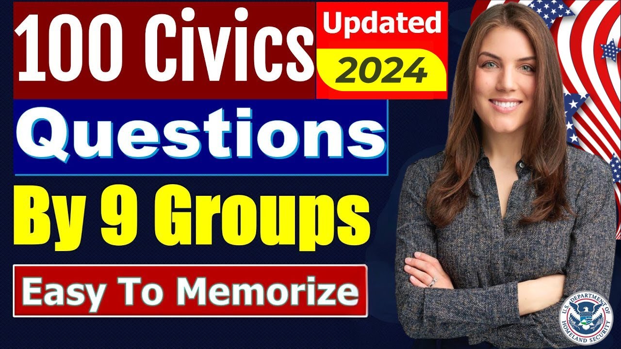 100 Civics Questions by 9 Groups for US Citizenship interview 2024 ...