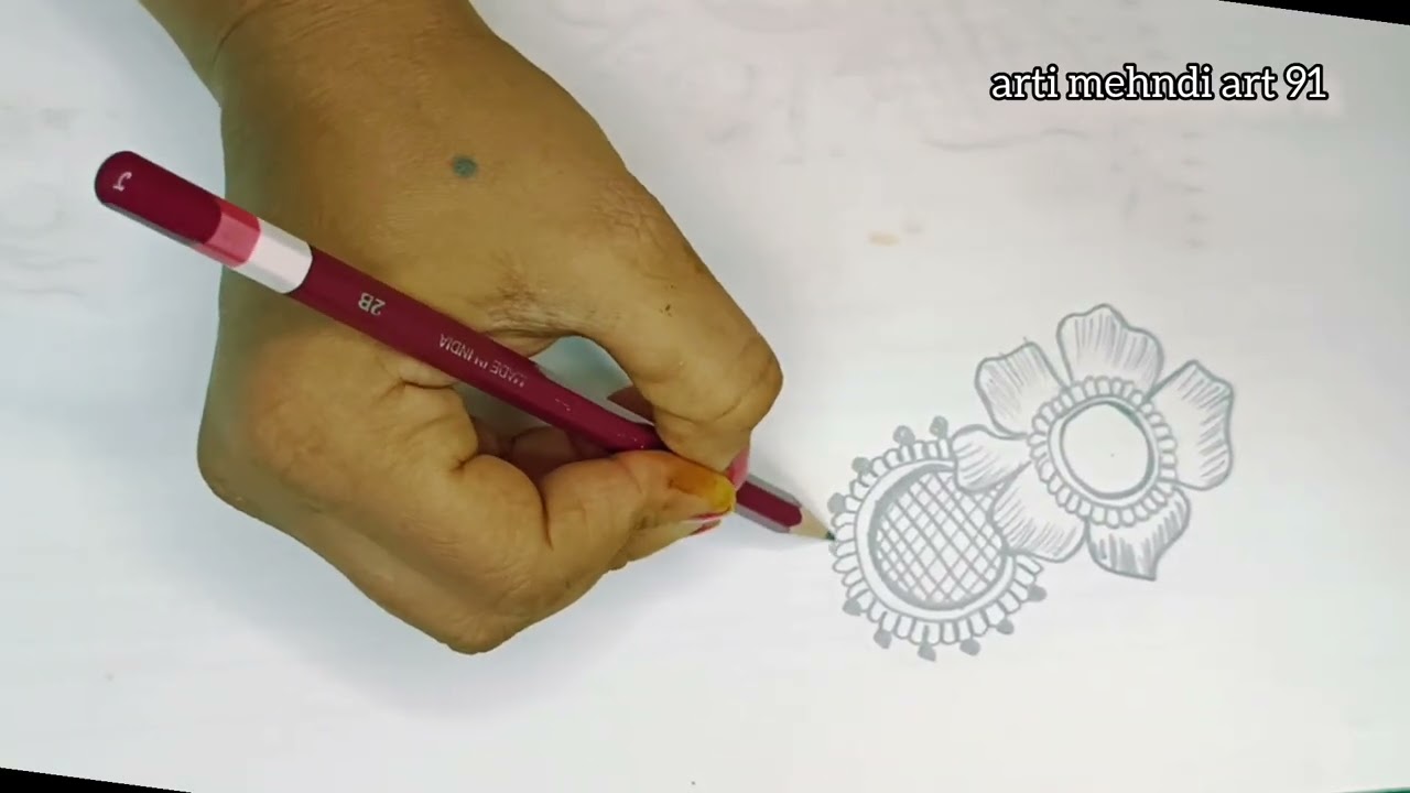 Simple flower mehndi designs 