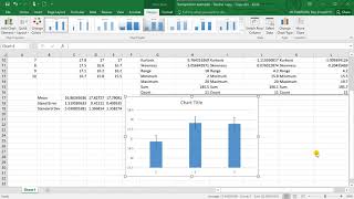Creating graph and linking error bars from data using Microsoft Excel