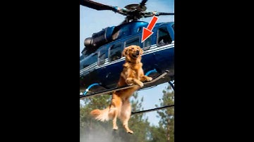 Golden Retriever Warns Helicopter Pilot Just Time — and Saves His Life #dog #animalsvideo #shorts