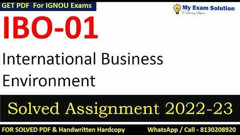 IBO -01 SOLVED ASSIGNMENT 2022-23 | IEnglish Medium  | IGNOU Solved Assignment 2022-23