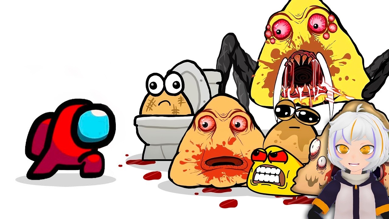 AMONG US VS POU - PELICULA COMPLETA | ChuyMine REACCIONA a Damn Seconds