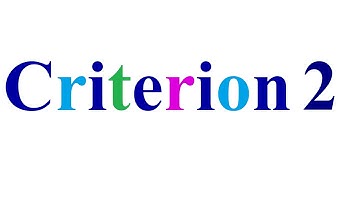 Criterion 2