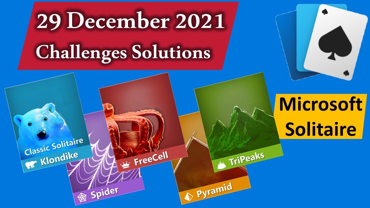 29.12.2021 Solutions for Microsoft Solitaire Collection Daily Challenge