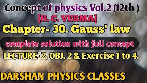 CLASS 12 H C VERMA Ch. 30 GAUSS