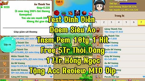 Nro Lậu Mới Nhất Test Vĩnh Viễn Dame Siêu Ảo Free SKH Thánh Tôn Tnsm Khủng Pem 1 Tỷ 1 Hit Có IOS