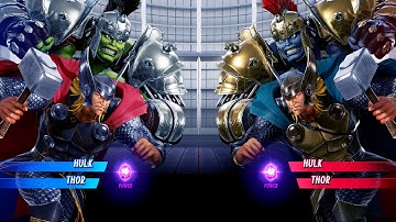 Gladiator Hulk & Thor vs Gladiator Hulk & Thor (Very Hard) - Marvel vs Capcom | 4K UHD Gameplay