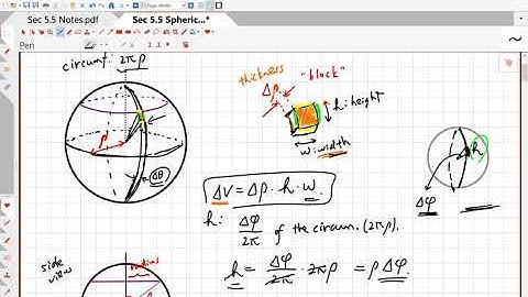 Sec 5 5 Extra. dV in spherical coordinates