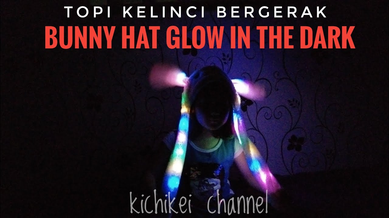  Bunny  hat  topi  kelinci  bergerah kichi cobain glow in the 