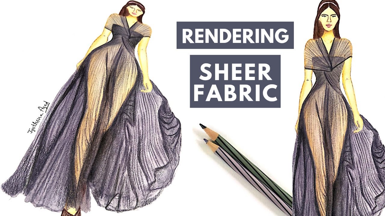 How To Render Sheer Fabrics || Christian Dior ss 2020 || Fashion ...