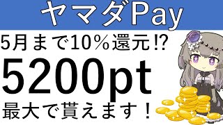 【ヤマダPay】10％還元でお買い物ができて最大5200ptが貰えるCPは5月まで！