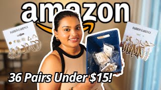 BIG AMAZON JEWELRY FINDS FOR less than $10 | Trendy Gold & Pearl Earrings