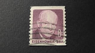 Postage stamp. USA. U.S. Postage. Eisenhower. Price 8 cents