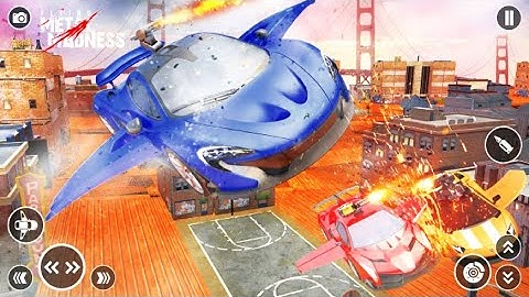 Flying Car Robot Shooting Game - Android Gameplay # 2