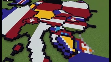 How to build a world flag map in Minecraft part 7: Balkans Part 1.