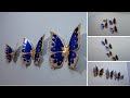 Como hacer una mariposa azul- how to make a blue butterfly