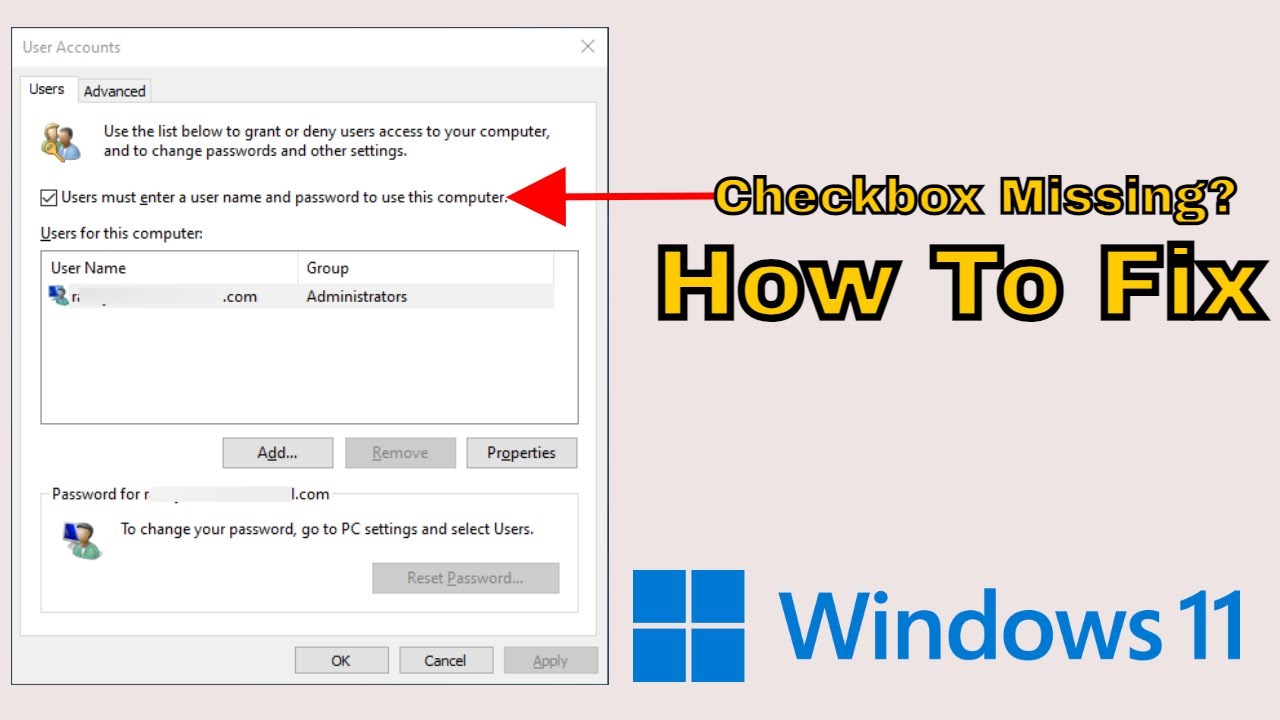 Netplwiz Doesn t Show Checkbox Netplwiz Disable Password Windows 10 
