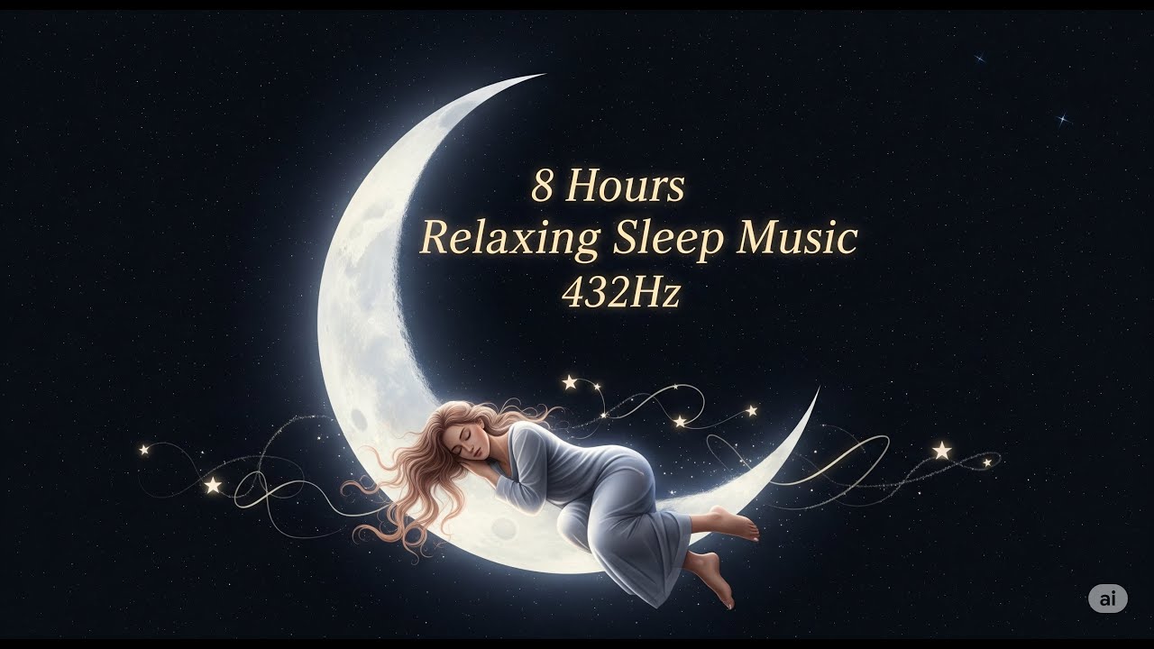 8 Hours Relaxing Sleep Music 432Hz 🌙 Meditation for Deep Rest & Stress ...