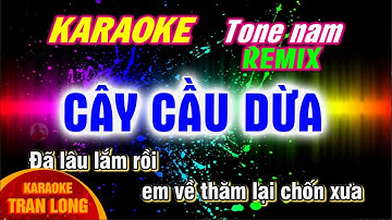 Cây Cầu Dừa karaoke tone nam (Dm) remix