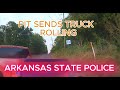 Stolen Pickup Rolls After Successful PIT Maneuver | Arkansas State Police.