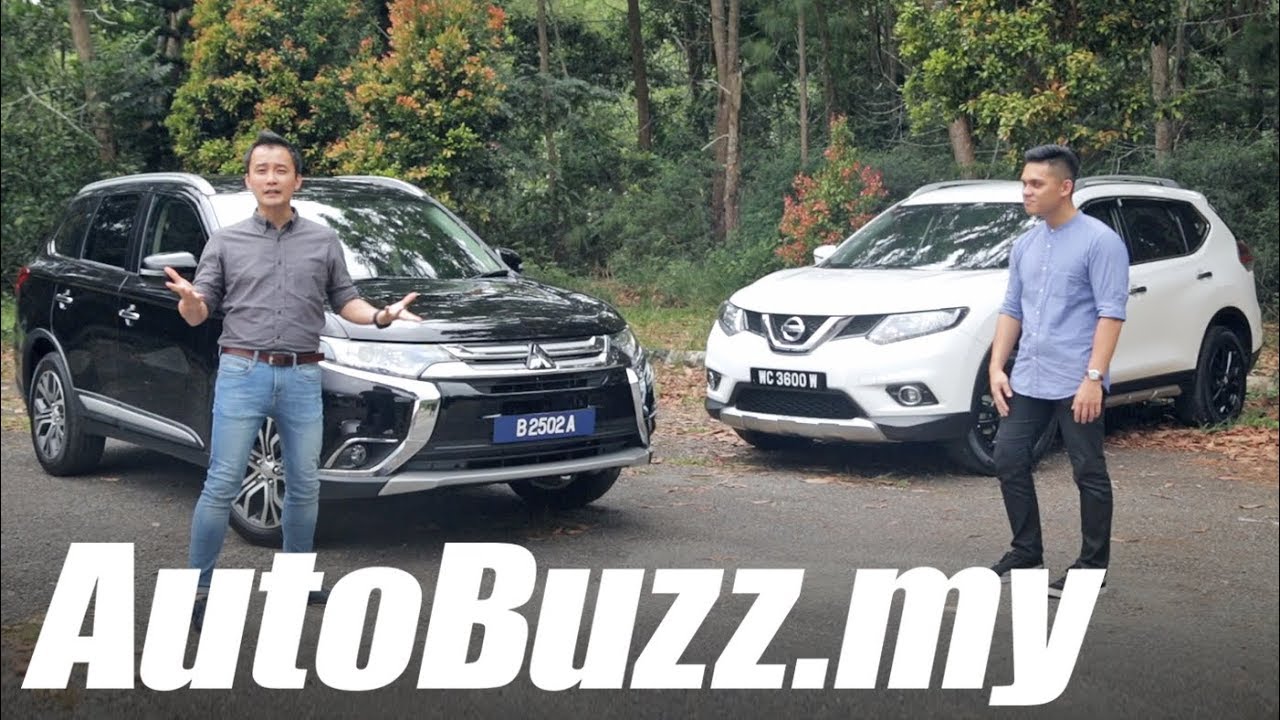 Mitsubishi Outlander 2.0 4Wd Vs Nissan X-Trail 2.0 2Wd Review - Autobuzz.my - Youtube