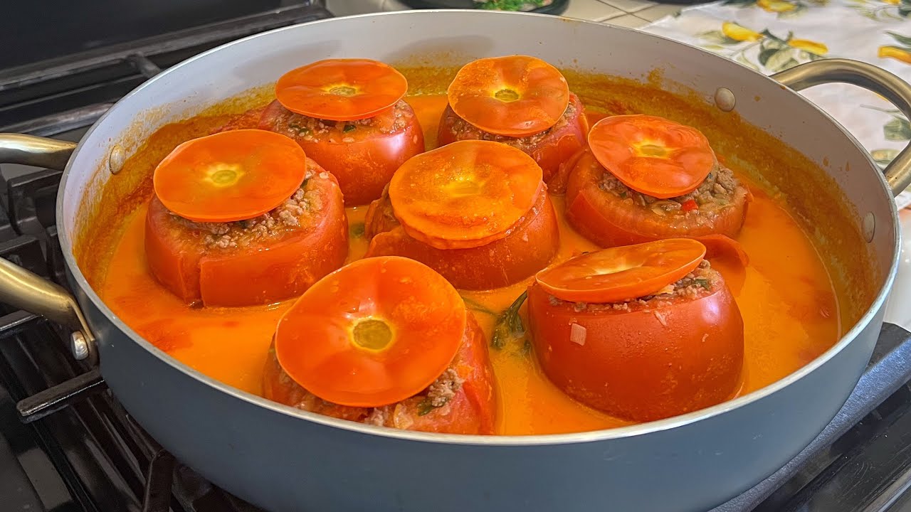 Como hacer RELLENOS DE TOMATES como toda una experta con un relleno que no se desbarata