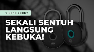 Vinero Looky Gembok Fingerprint Smart Padlock Waterproof