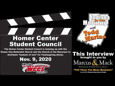 Indiana in the Morning Interview: Homer Center Student Council (11-9-20)