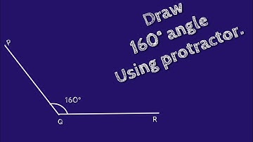 How to draw 160 degree angle using protractor. make 160 degree angle using protractor. shsirclasses.