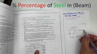 Percentage of steel calculation in column according to drawing plan