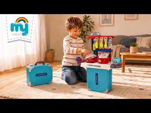 Set cocina con maletín + 3 años My Colors: Juega a cocinar y guárdalo fácilmente | COLORBABY