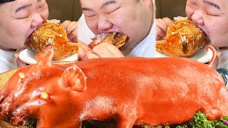 1000 yuan Yangzhou roast pig challenge! Crisp tender oil-rich bite into the joy!