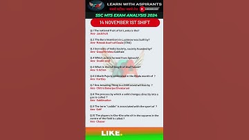 SSC MTS Exam Analysis 2024| SSC MTS Question Paper 2024 | 14 Nov 1st Shift | SSC MTS Paper Solution