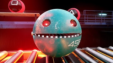 Pacman and Mecha Dog Outsmart Rolling Robot and Robot Fish to Escape the Dangerous Robot Labyrinth