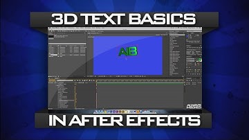 3D Text Basics in After Effects CS6