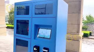 Smart rental locker with borrow and return system for football, basketball, skateboard, tent