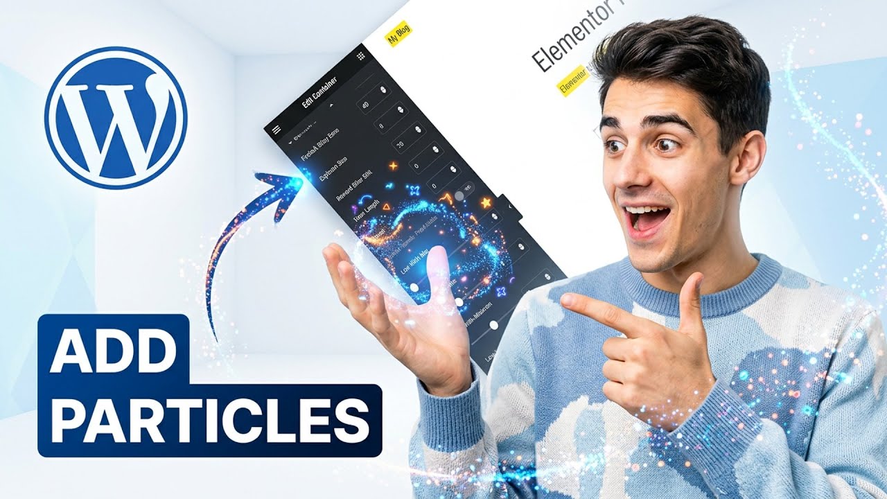 how to add animated particles effect in elementor wordpress (Easiest ...