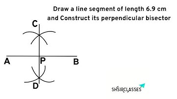 Draw a line segment of length 6.9 cm and construct its perpendicular bisector. @SHSIRCLASSES